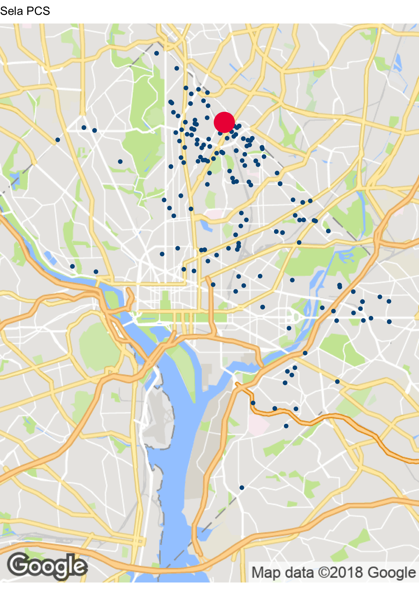 Sela PCS Student Location Map DC PCSB